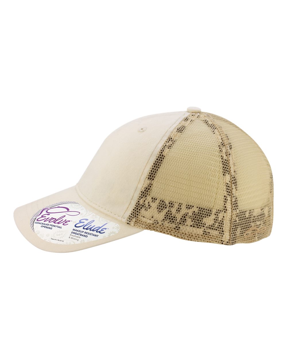 Women's Washed Mesh-Back Cap - DirectSide - B97295080 - Vanilla/ Longhorn/ Khaki