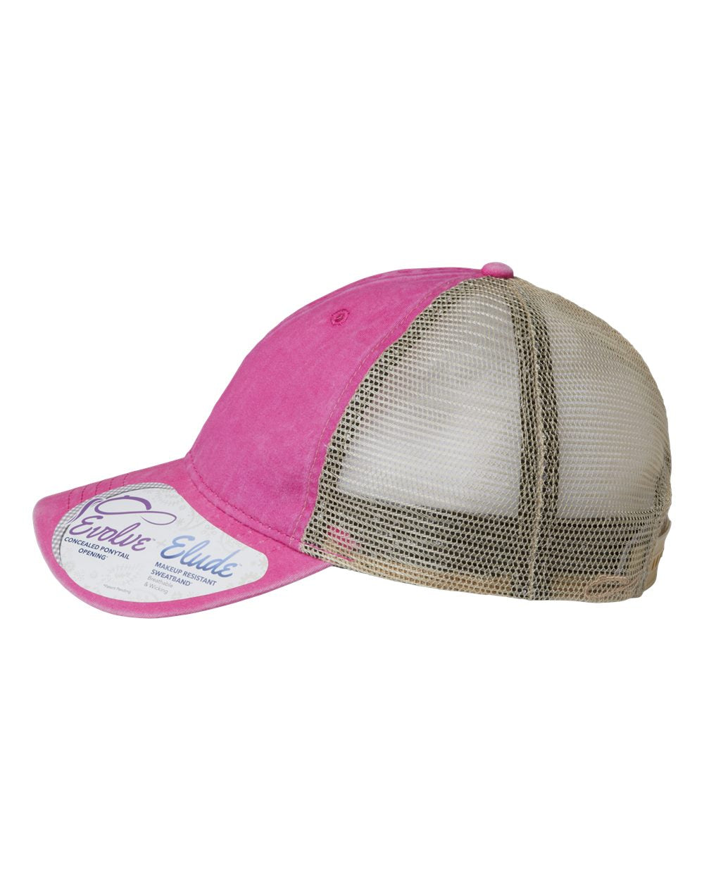 Women's Washed Mesh-Back Cap - DirectSide - B97295100 - Rose/ Polka Dots
