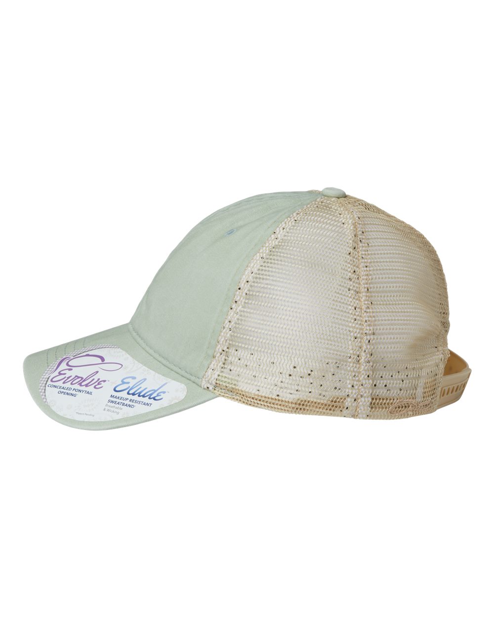 Women's Washed Mesh-Back Cap - DirectSide - B97295110 - Sage/ Polka Dots