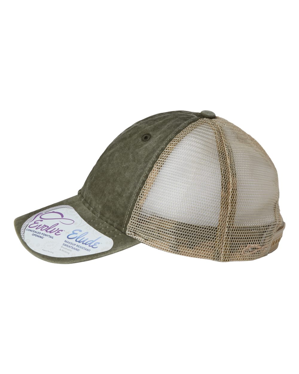 Women's Washed Mesh-Back Cap - DirectSide - B97295540 - Olive/ Camo