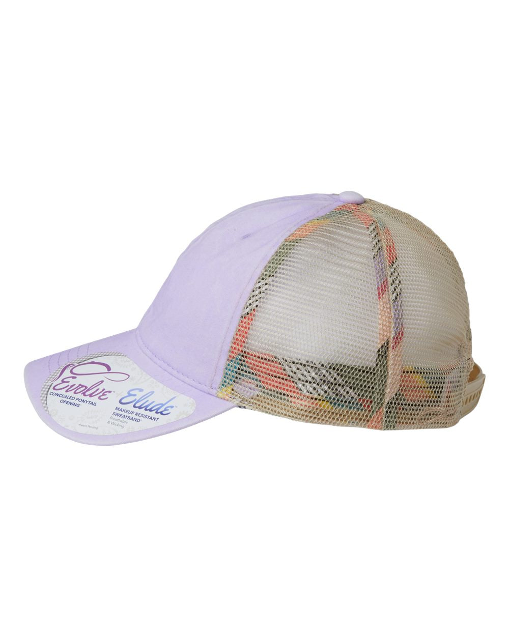 Women's Washed Mesh-Back Cap - DirectSide - B97295670 - Lavender/ Stripes