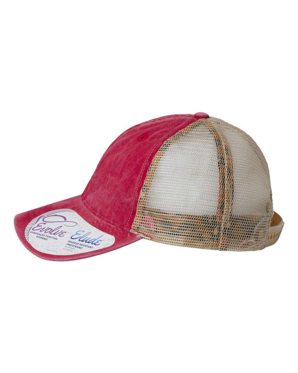 Women's Washed Mesh-Back Cap - DirectSide - B97295700 - Red/ Leopard
