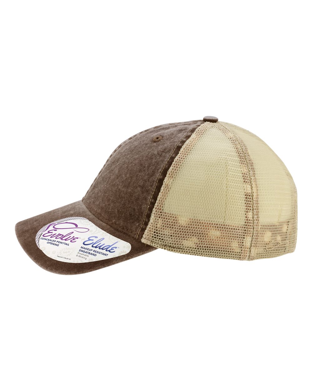 Women's Washed Mesh-Back Cap - DirectSide - B97295730 - Chocolate/ Fawn/ Khaki