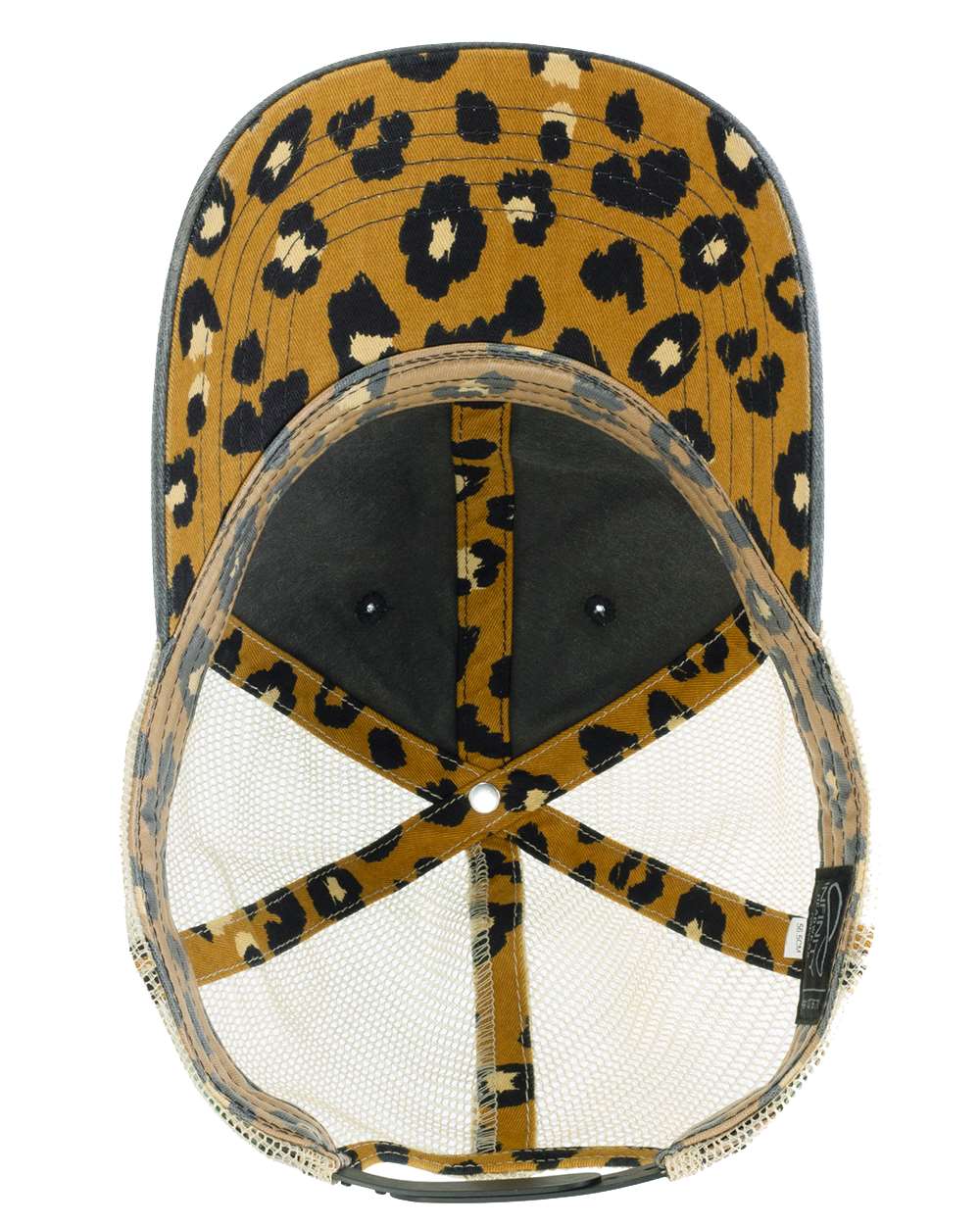 Women's Washed Mesh-Back Cap - Side - B97295500 - Black/ Leopard