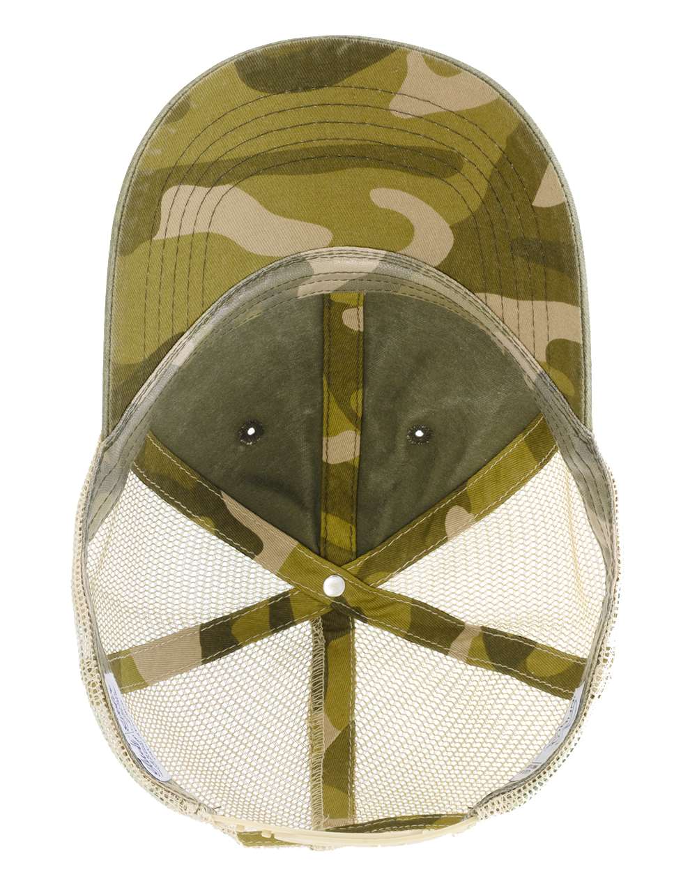 Women's Washed Mesh-Back Cap - Side - B97295540 - Olive/ Camo