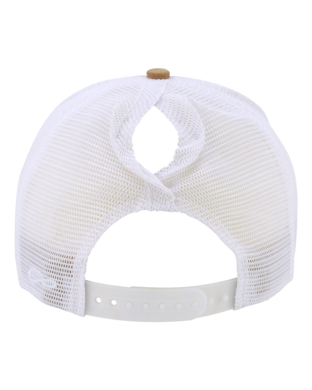 Women's Modern Trucker Cap - Back - B97395070 - Caramel/ White