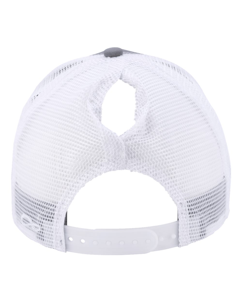 Women's Modern Trucker Cap - Back - B97395090 - Grey/ White