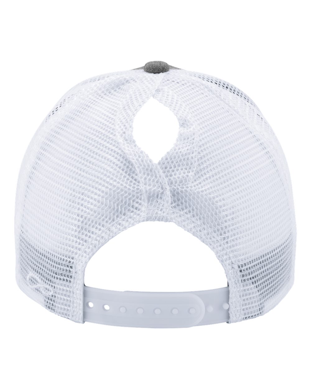 Women's Modern Trucker Cap - Back - B97395120 - Heather Grey/ White