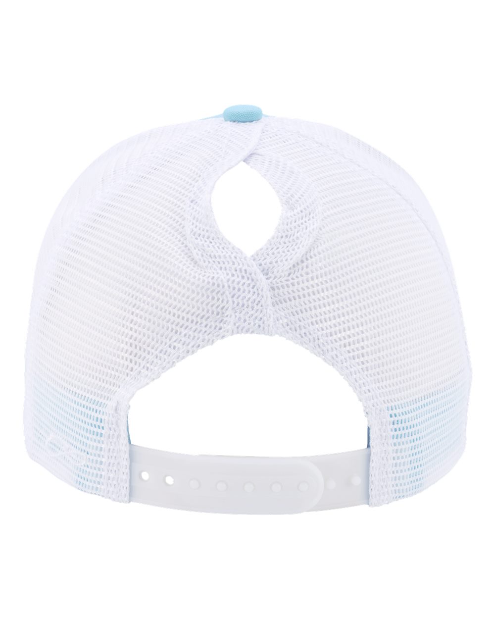 Women's Modern Trucker Cap - Back - B97395250 - Light Blue/ White
