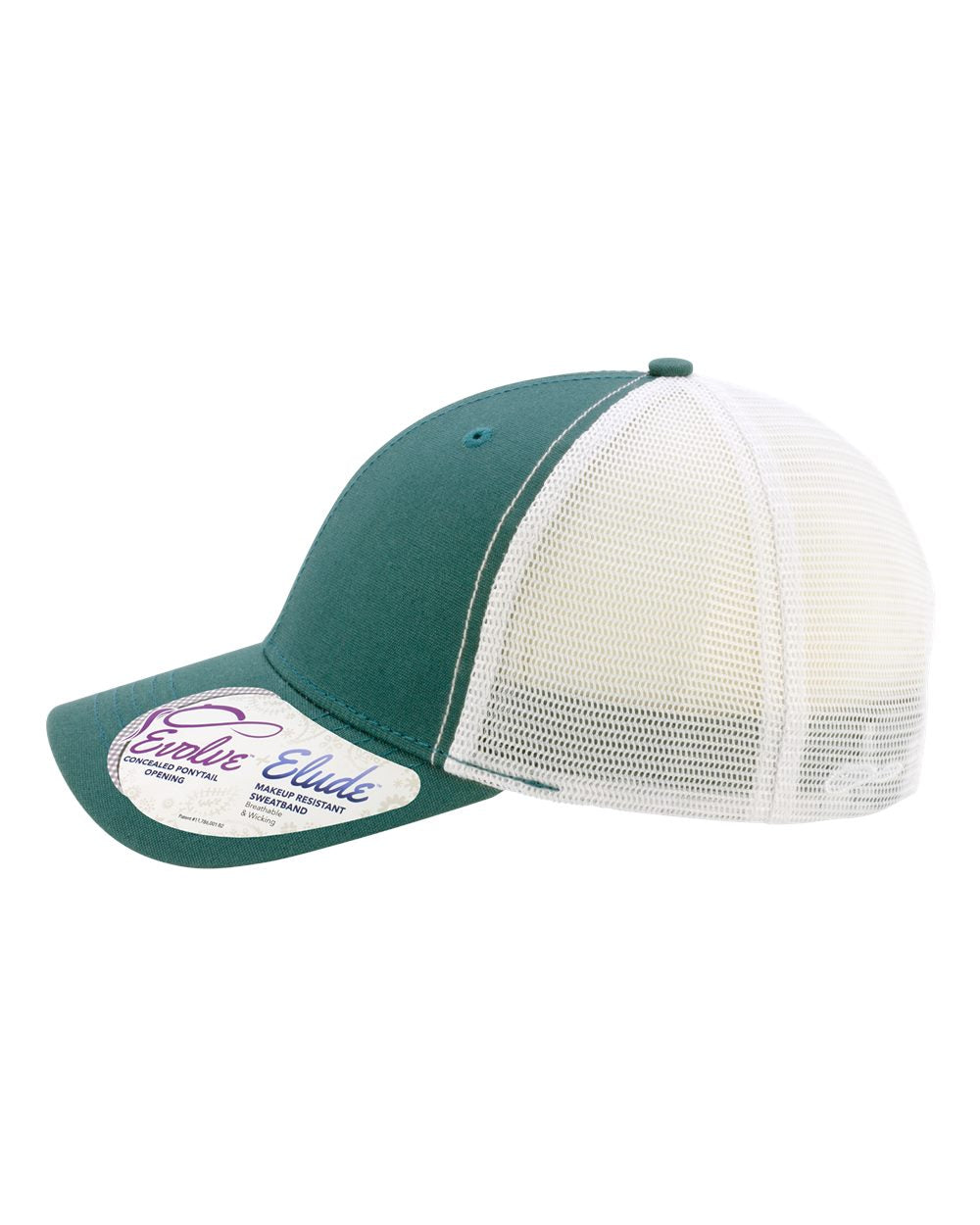 Women's Modern Trucker Cap - DirectSide - B97395040 - Emerald/ White