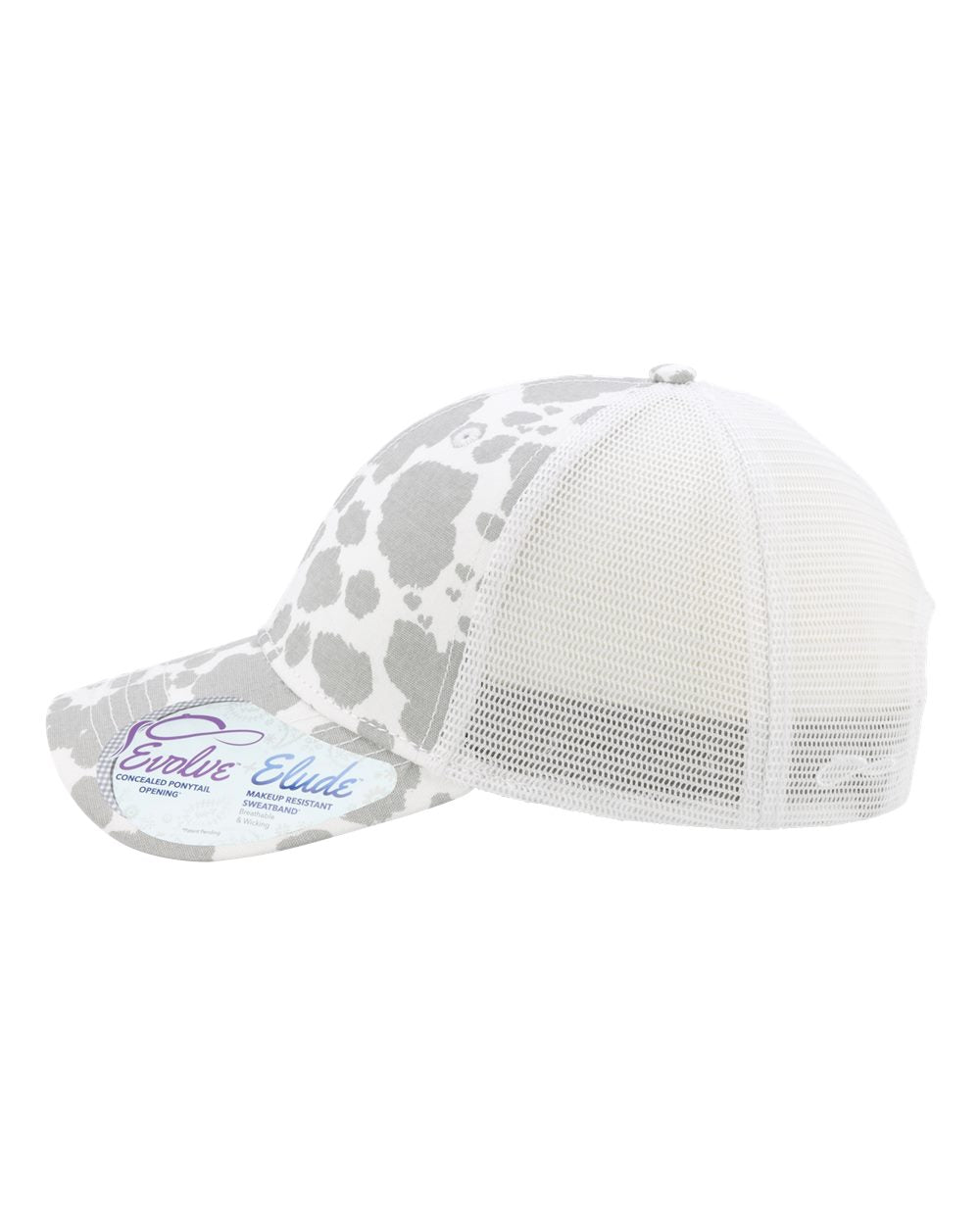 Women's Modern Trucker Cap - DirectSide - B97395080 - Grey Cow/ White