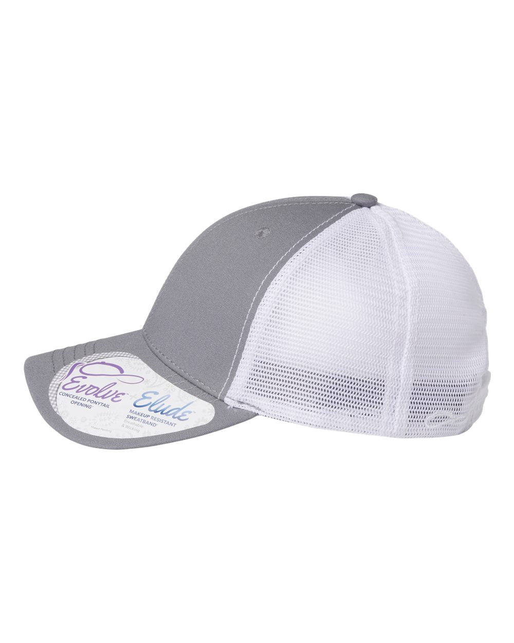 Women's Modern Trucker Cap - DirectSide - B97395090 - Grey/ White