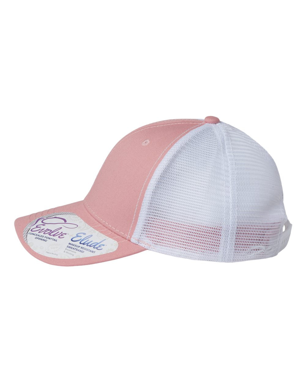 Women's Modern Trucker Cap - DirectSide - B97395110 - Dusty Rose/ White