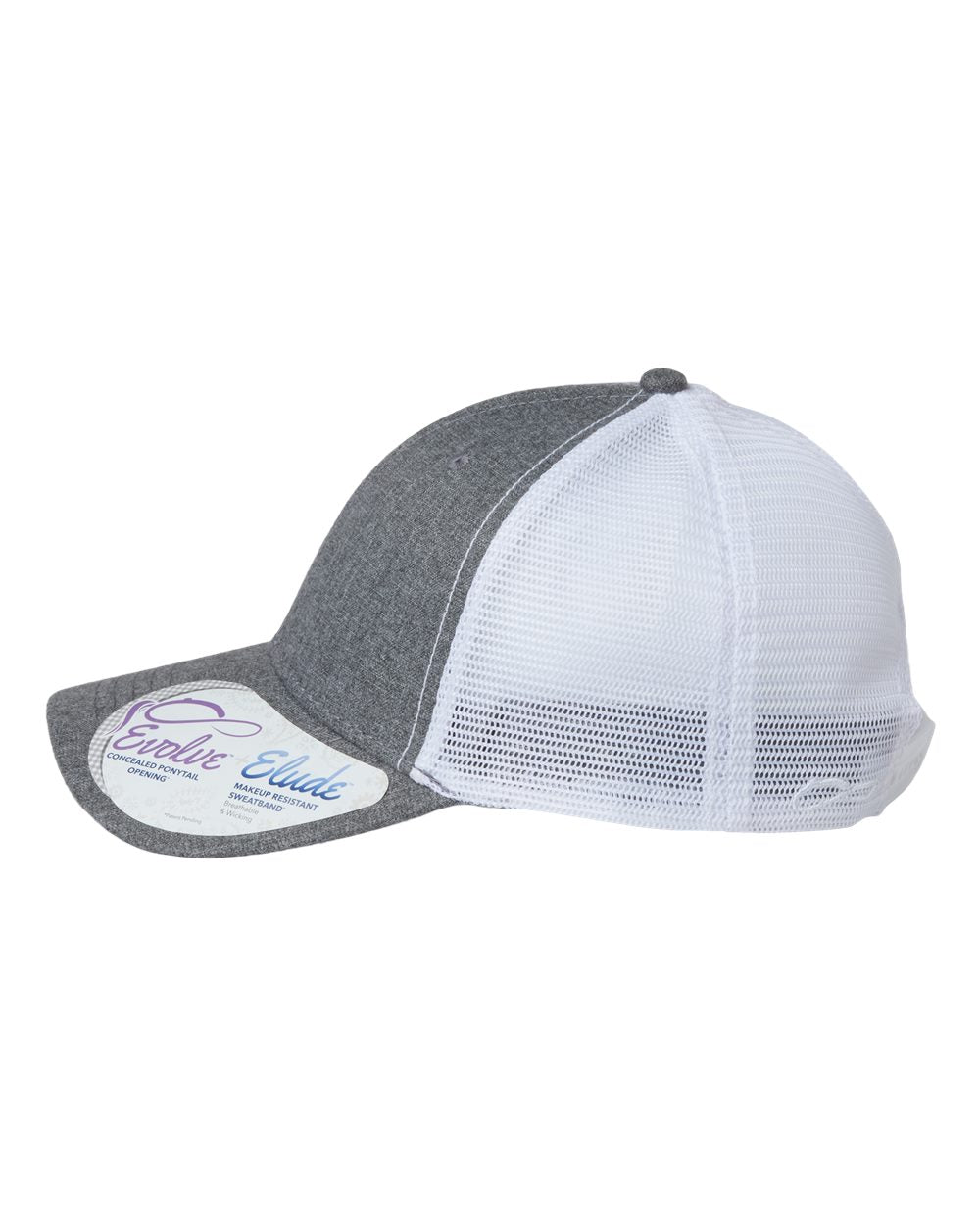 Women's Modern Trucker Cap - DirectSide - B97395120 - Heather Grey/ White