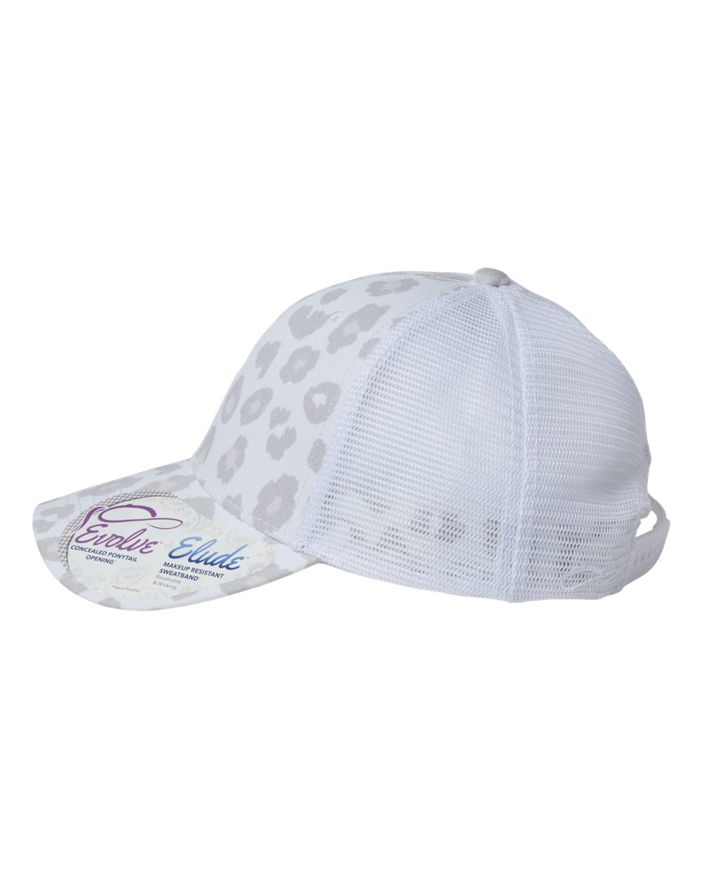 Women's Modern Trucker Cap - DirectSide - B97395130 - Snow Leopard/ White