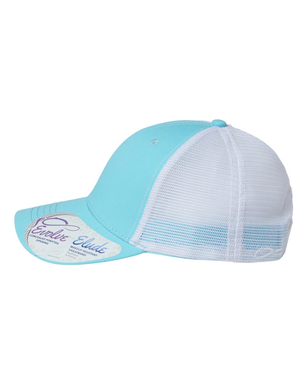 Women's Modern Trucker Cap - DirectSide - B97395250 - Light Blue/ White