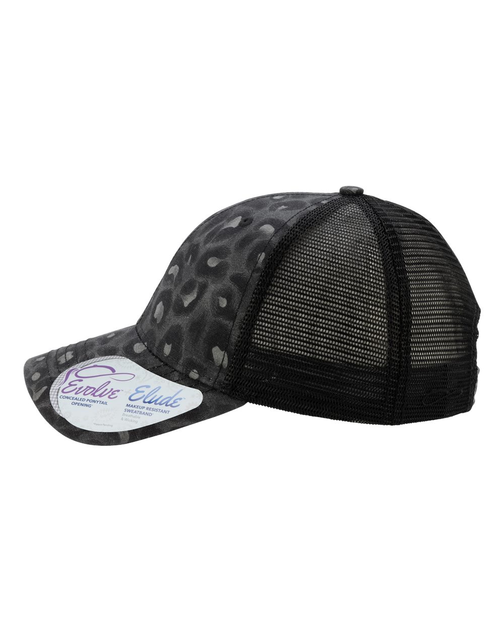 Women's Modern Trucker Cap - DirectSide - B97395520 - Black Leopard/ Black