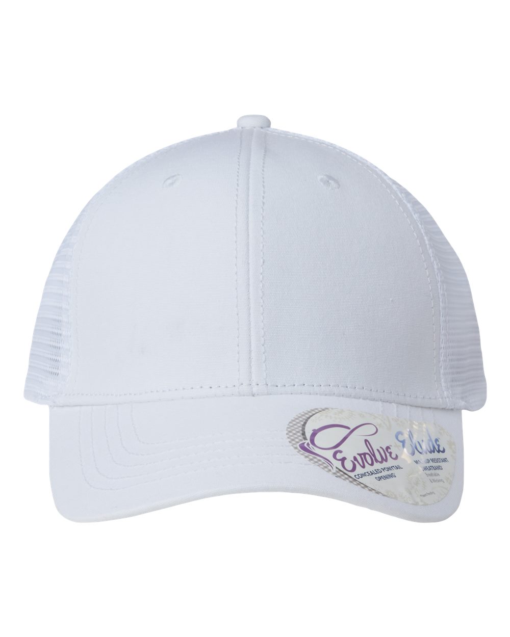 Women's Modern Trucker Cap - Front - B97395000 - White/ White