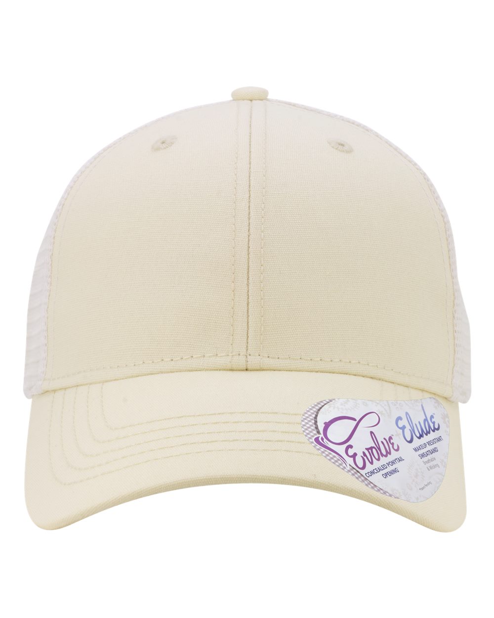 Women's Modern Trucker Cap - Front - B97395240 - Vanilla/ White