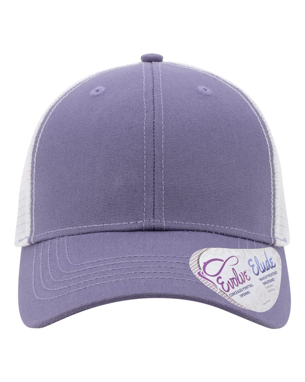 Women's Modern Trucker Cap - Front - B97395670 - Violet/ White