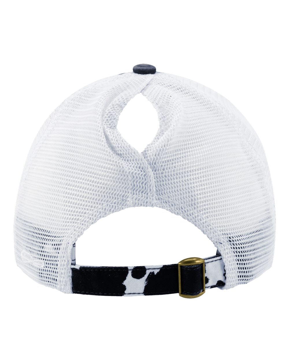 Women's Printed Bill with Mesh Back Cap - Back - B97695500 - Black/ Cow/ White
