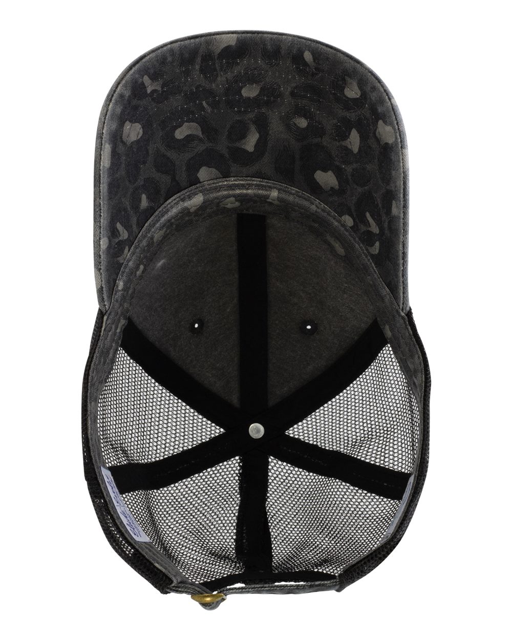 Women's Printed Bill with Mesh Back Cap - Side - B97695510 - Black/ Black Leopard/ Black