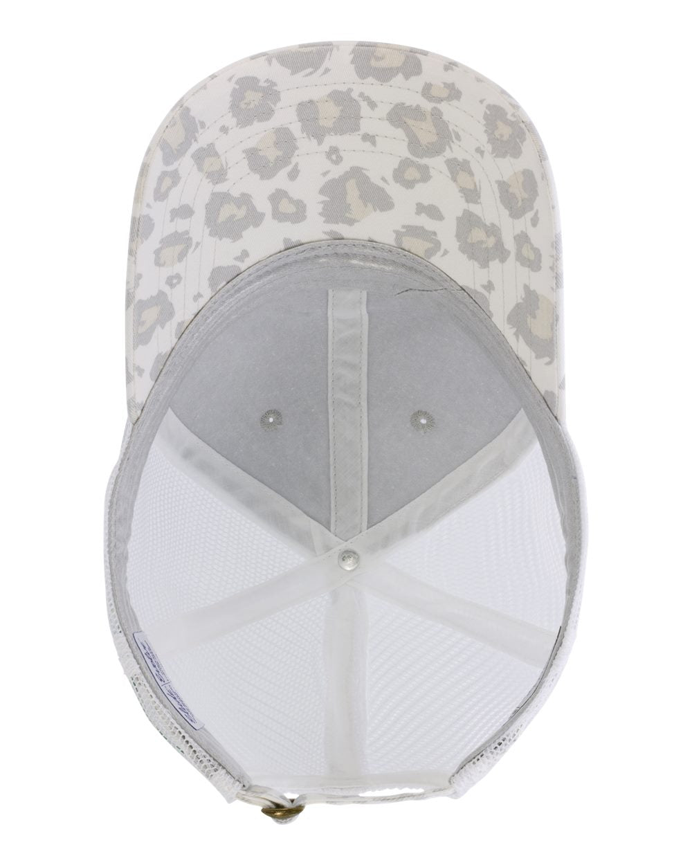 Women's Printed Bill with Mesh Back Cap - Side - B97695590 - Grey/ Snow Leopard/ White