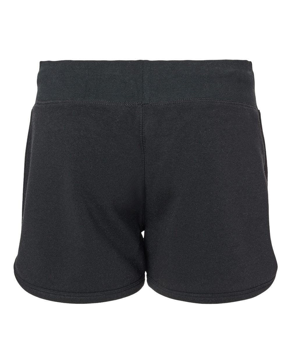 Women's Fleece Shorts - Back - B12728503 - Black Solid