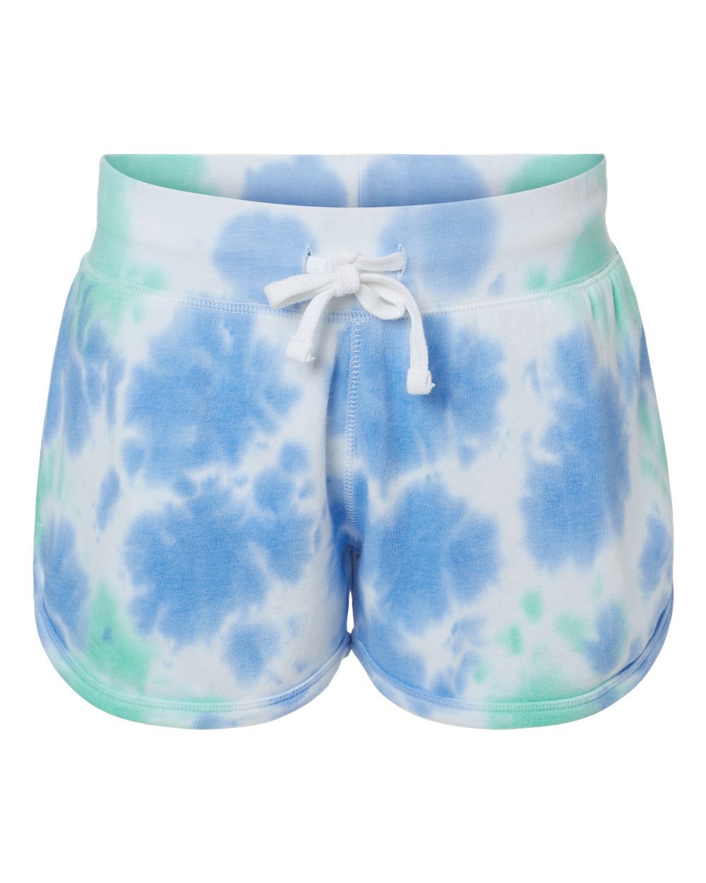 Women's Fleece Shorts - Front - B12728633 - Lagoon Tie Dye