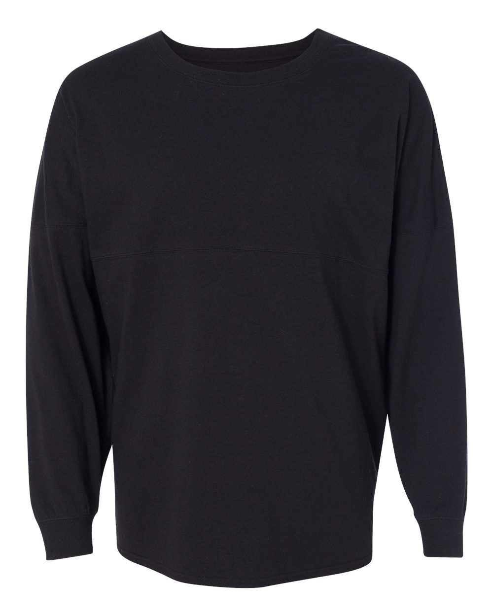 Unisex Game Day Jersey Long Sleeve T-Shirt - Front - B22328502 - Black