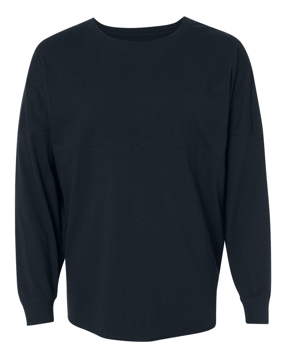 Unisex Game Day Jersey Long Sleeve T-Shirt - Front - B22328652 - Navy