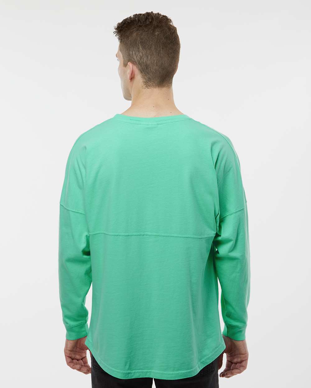 Unisex Game Day Jersey Long Sleeve T-Shirt - OnModelBack - B22328192 - Mint