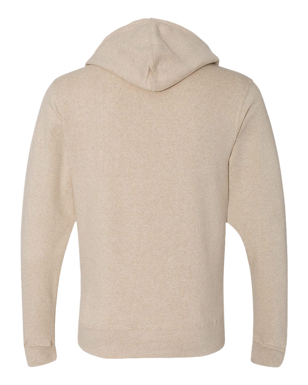Men's Triblend Full-Zip Hooded Sweatshirt - Back - B23728362 - Oatmeal Triblend