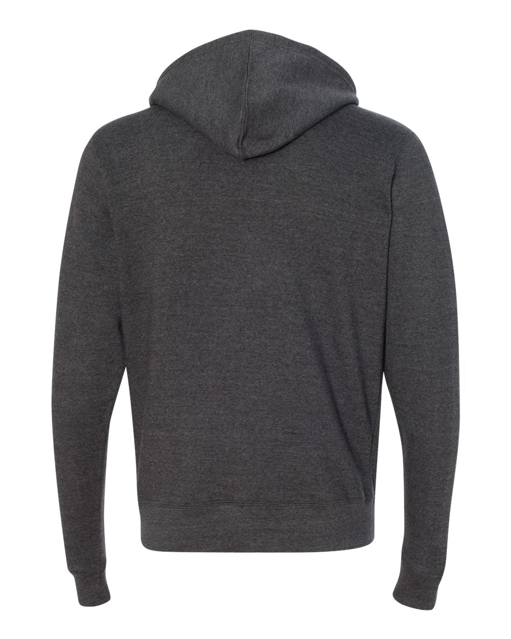 Men's Triblend Full-Zip Hooded Sweatshirt - Back - B23728492 - Black Triblend