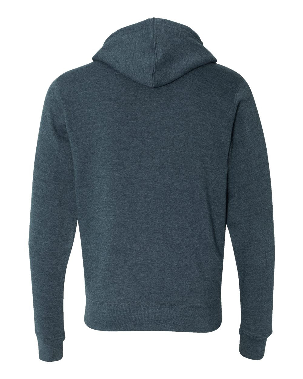 Men's Triblend Full-Zip Hooded Sweatshirt - Back - B23728652 - Navy Triblend