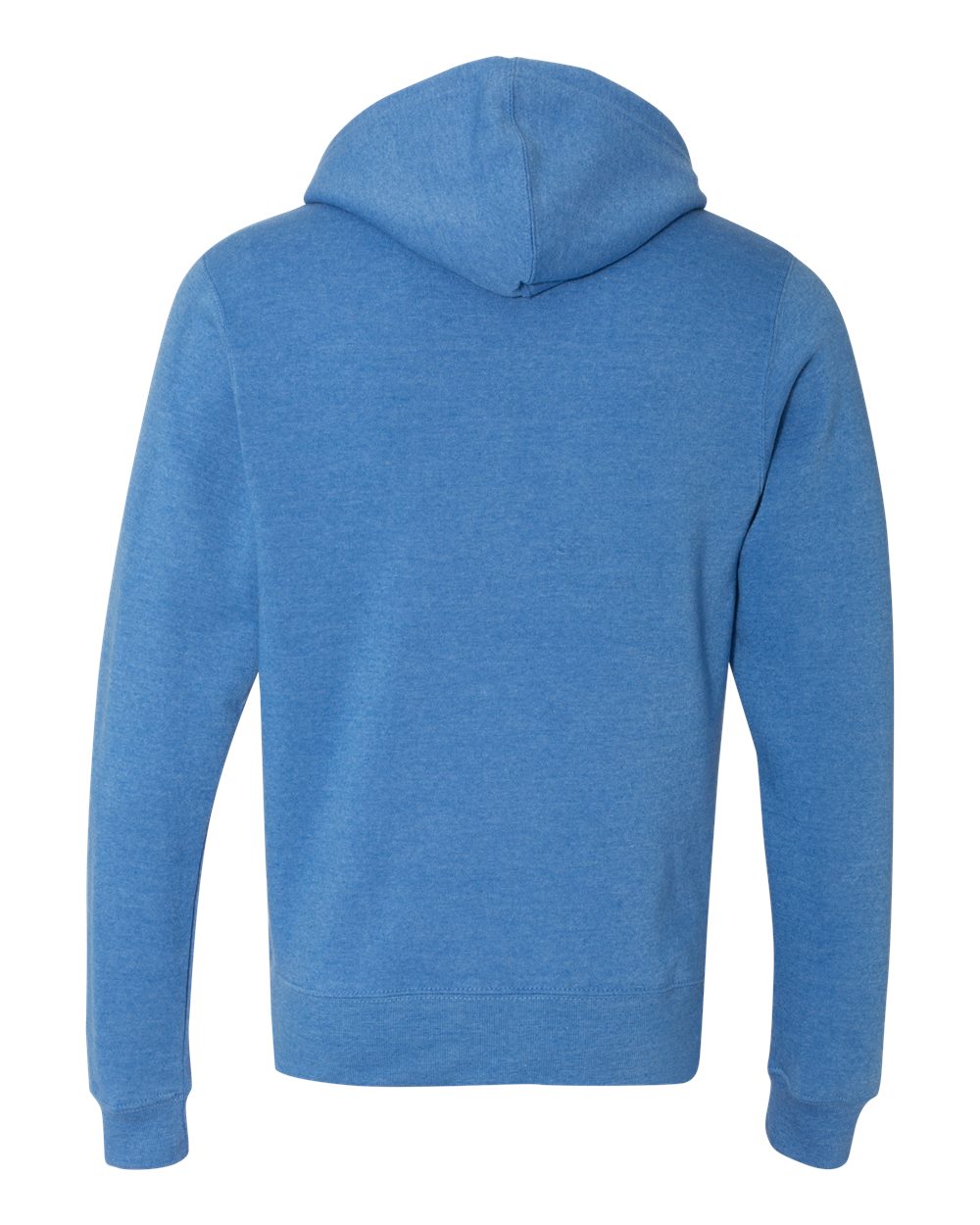 Men's Triblend Full-Zip Hooded Sweatshirt - Back - B23728752 - Cool Royal Triblend