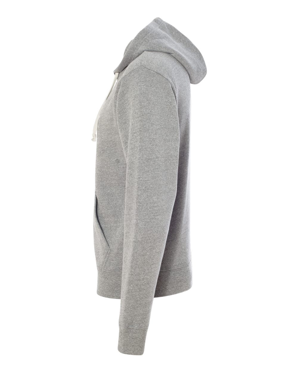 Men's Triblend Full-Zip Hooded Sweatshirt - DirectSide - B23728352 - Grey Triblend