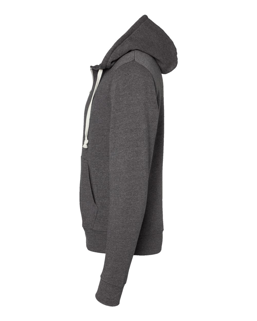 Men's Triblend Full-Zip Hooded Sweatshirt - DirectSide - B23728492 - Black Triblend