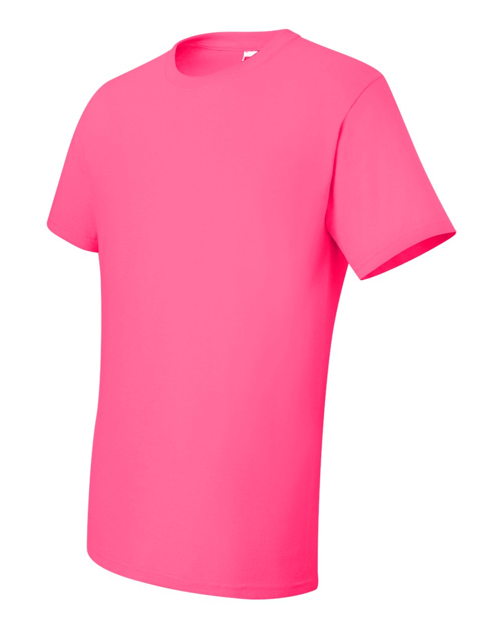 Unisex Dri-Power® 50/50 T-Shirt - Side - B06535033 - Neon Pink