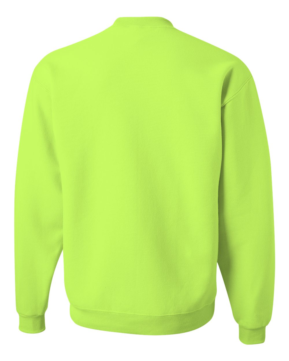 Unisex NuBlend® Crewneck Sweatshirt - Back - B21035163 - Safety Green