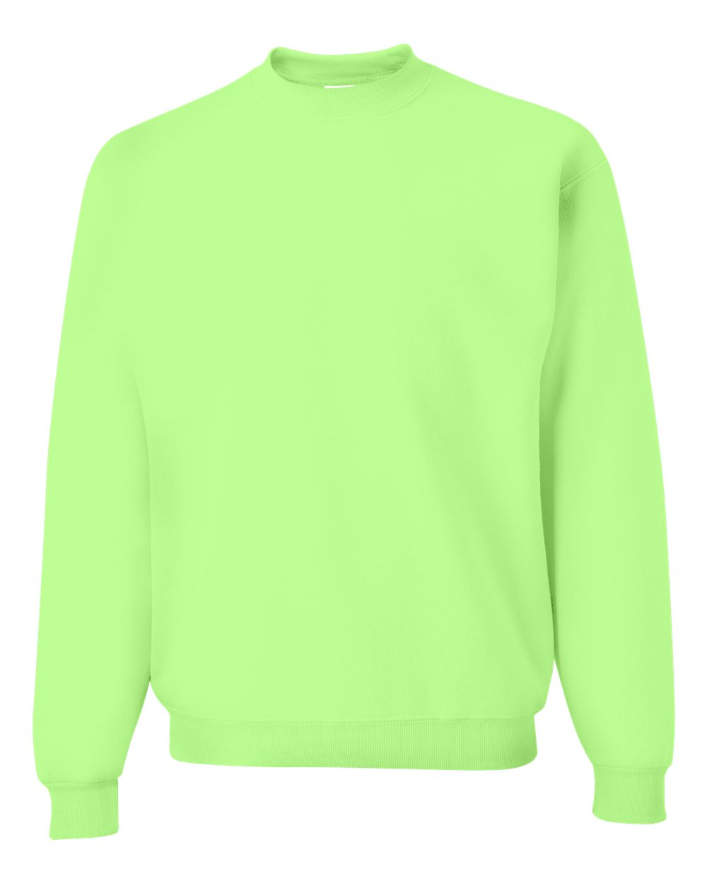 Unisex NuBlend® Crewneck Sweatshirt - Front - B21035073 - Neon Green
