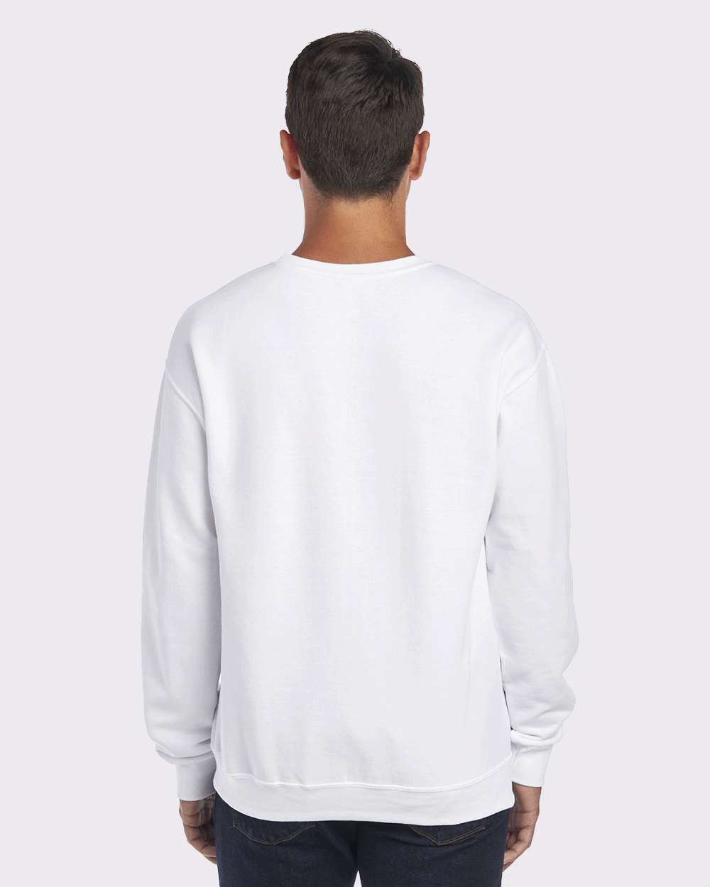 Unisex NuBlend® Crewneck Sweatshirt - OnModelBack - B21035003 - White