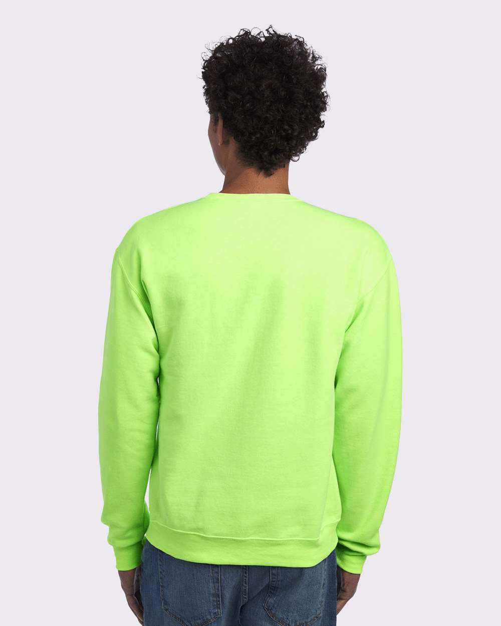 Unisex NuBlend® Crewneck Sweatshirt - OnModelBack - B21035073 - Neon Green