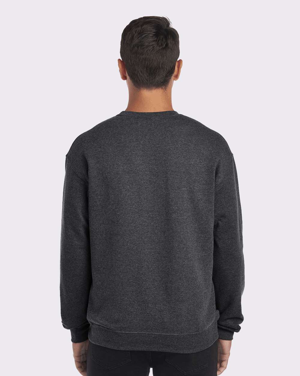 Unisex NuBlend® Crewneck Sweatshirt - OnModelBack - B21035133 - Black Heather