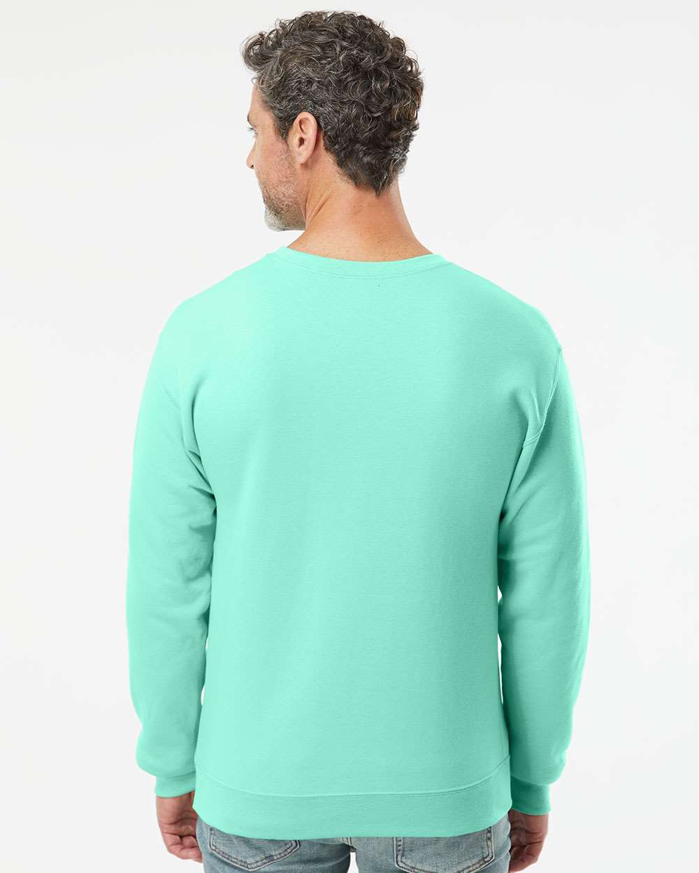 Unisex NuBlend® Crewneck Sweatshirt - OnModelBack - B21035293 - Cool Mint