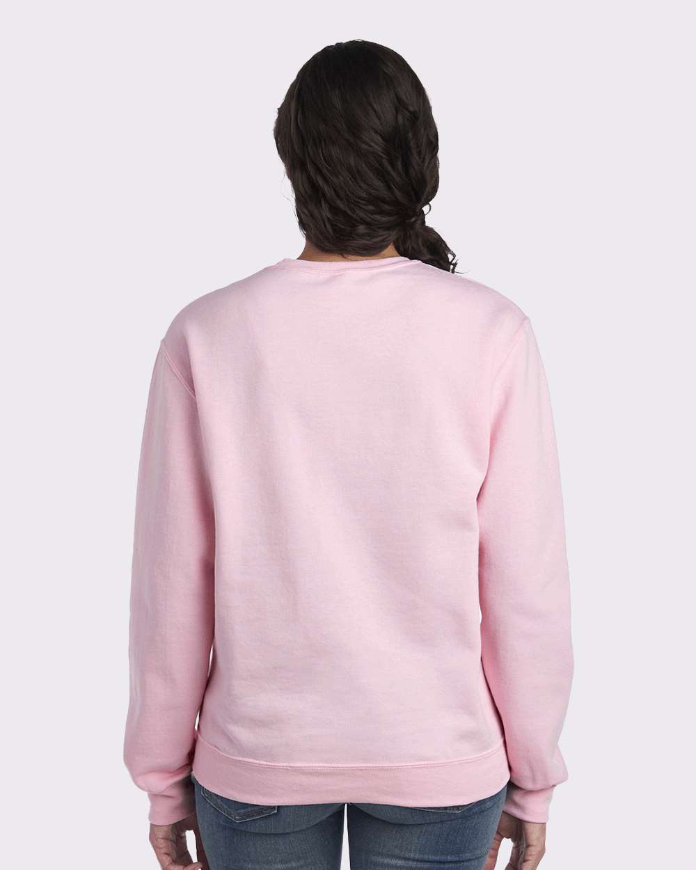Unisex NuBlend® Crewneck Sweatshirt - OnModelBack - B21035303 - Classic Pink