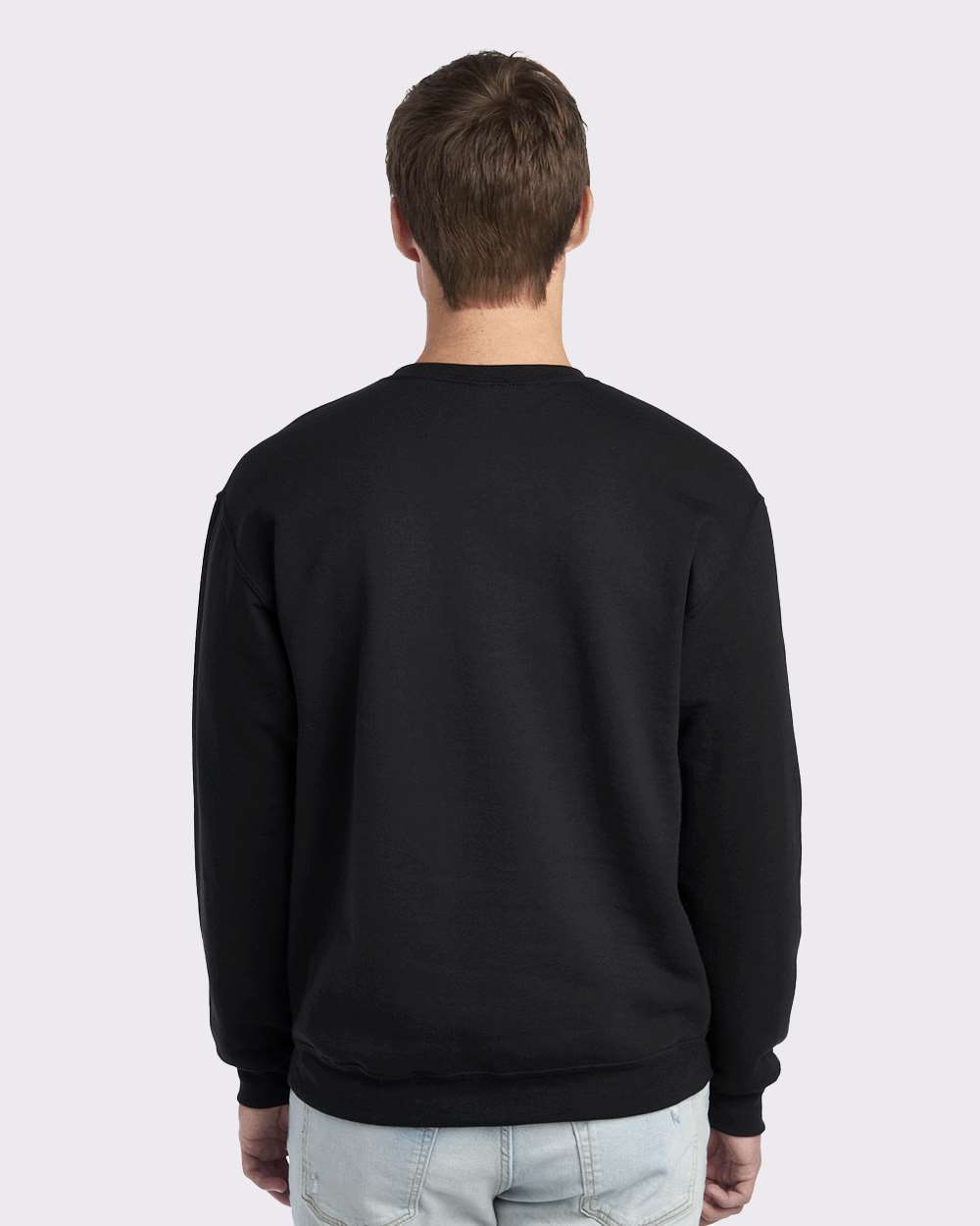 Unisex NuBlend® Crewneck Sweatshirt - OnModelBack - B21035503 - Black