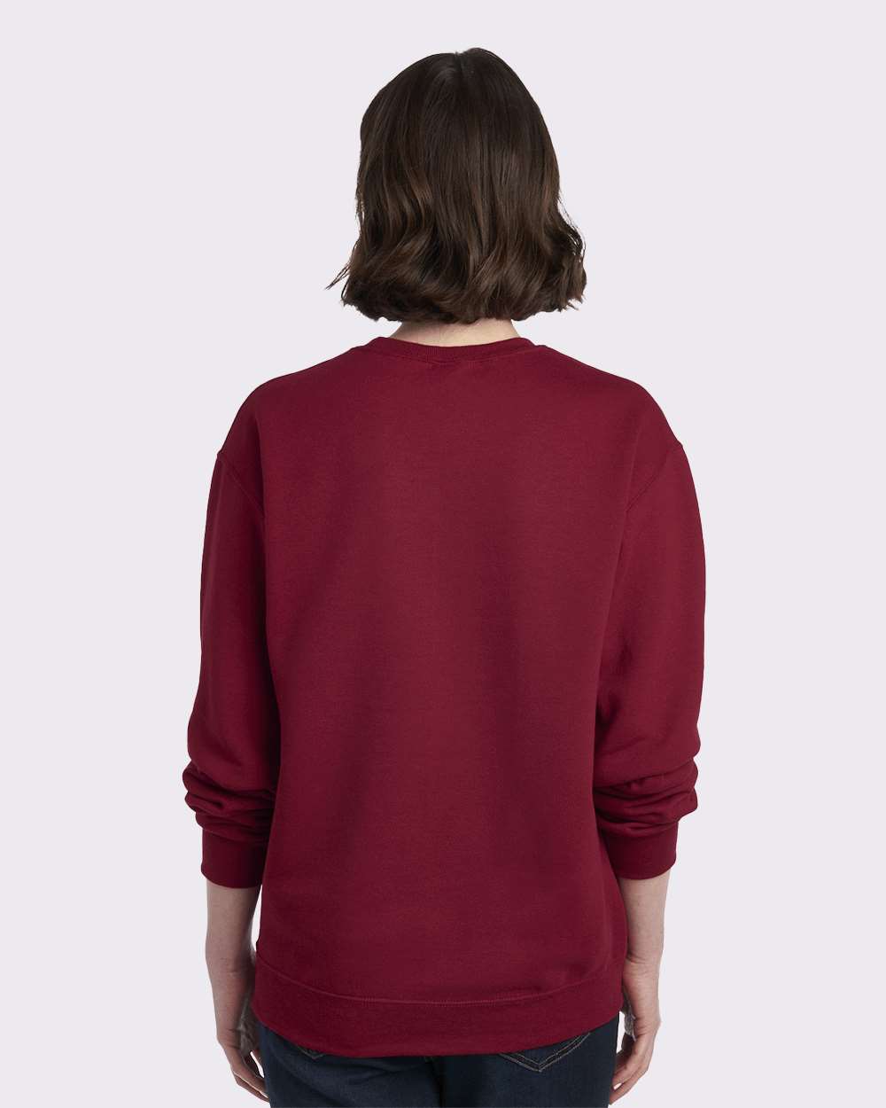 Unisex NuBlend® Crewneck Sweatshirt - OnModelBack - B21035523 - Cardinal