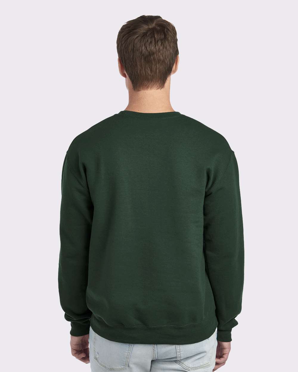 Unisex NuBlend® Crewneck Sweatshirt - OnModelBack - B21035543 - Forest Green