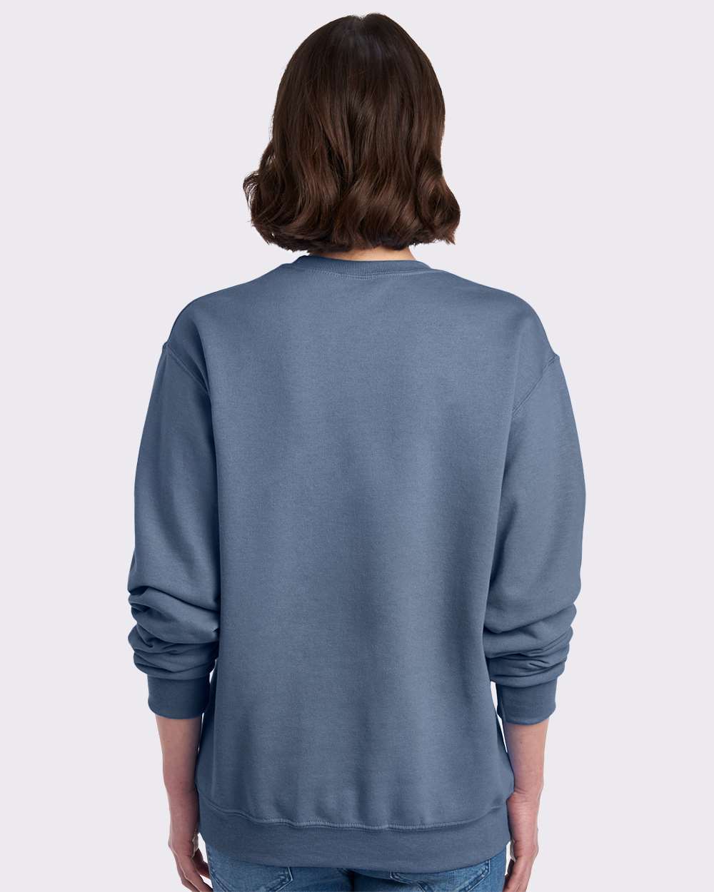 Unisex NuBlend® Crewneck Sweatshirt - OnModelBack - B21035633 - Denim